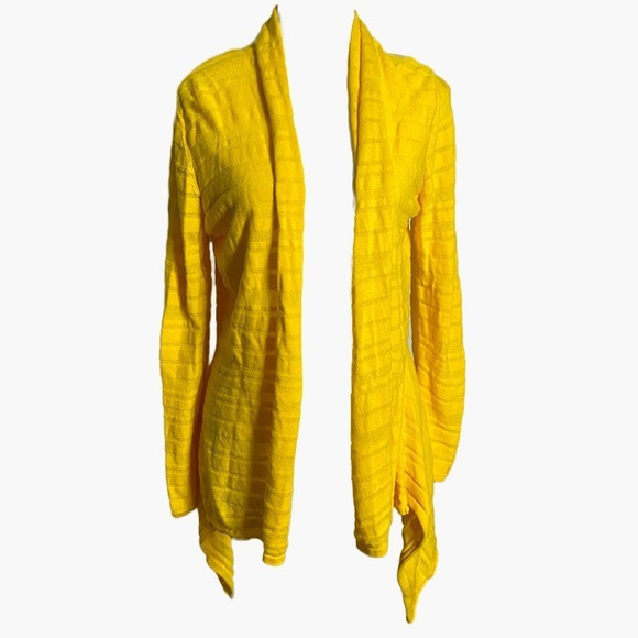 Evan Picone Sweaters - Evan‎ Picone Yellow Lightweight Open Cardigan